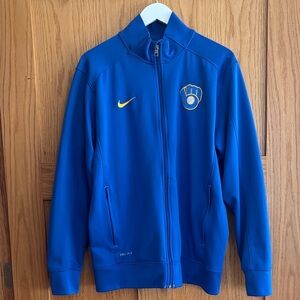 Nike Royal Blue Dri-FIT Jacket with Yellow Accents